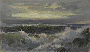 William Trost Richards A Rough Surf USA oil painting artist
